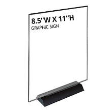 Azar Acrylic Frame Sign Holder on Weighted Black Base (108802)