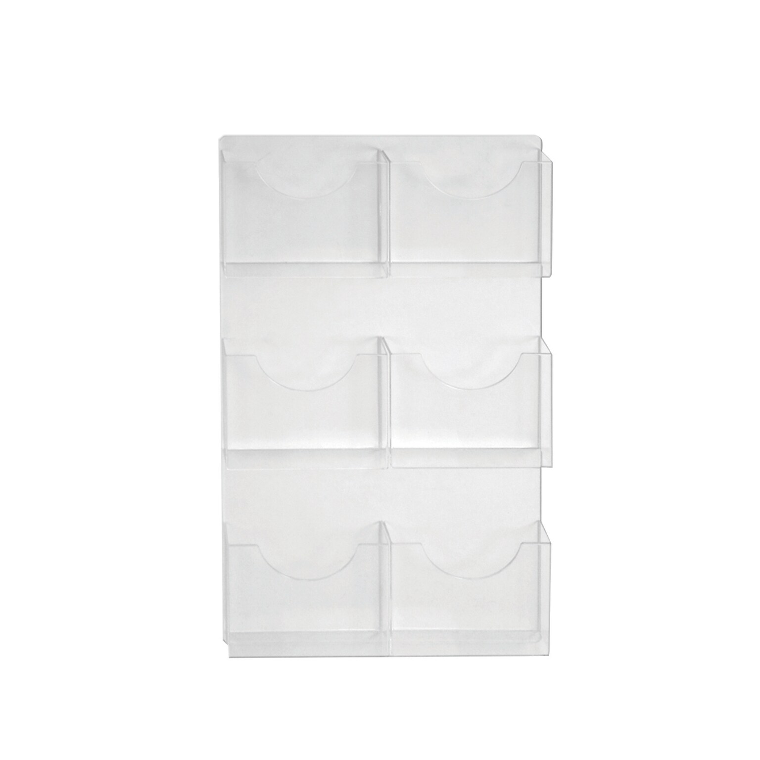 Azar Magazine Holder, 33.6 x 18.8, Vertical, Wall Mounted, Clear Acrylic, 2/Box (252098)