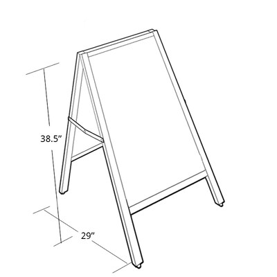 Azar Wood Frame Chalk Board (300239)