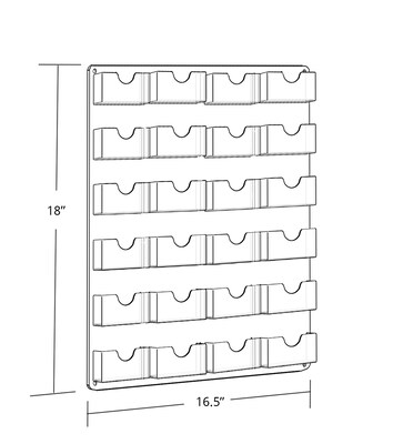 Azar 24 Pocket Gift Card Holder, Clear, 2/Box (252086)