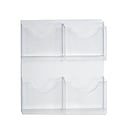 Azar Four Pocket Magazine/Letter Holder, Clear, 2/Box (252096)