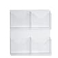 Azar Four Pocket Magazine/Letter Holder, Clear, 2/Box (252096)