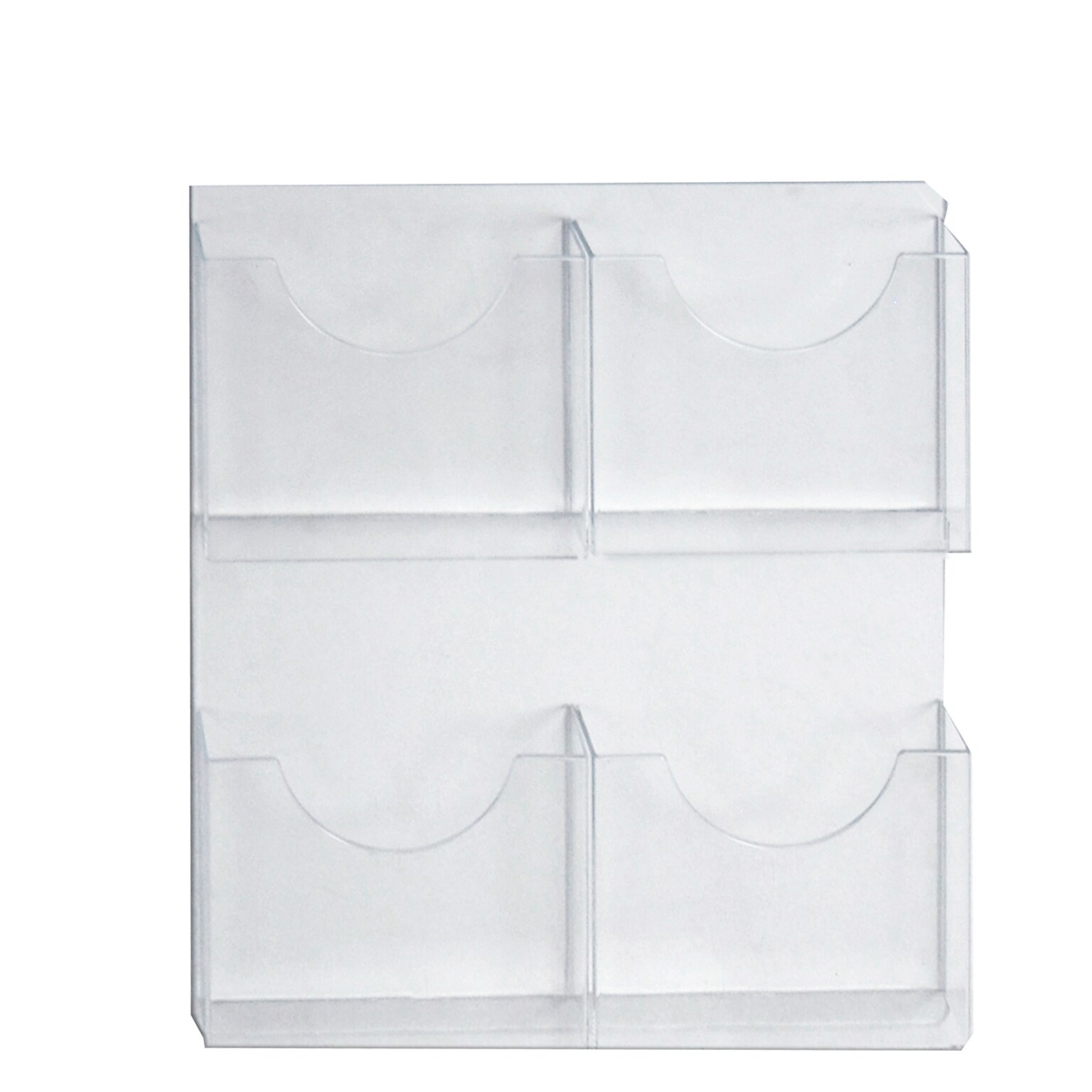 Azar Magazine Holder, 21.5 x 18.8, Vertical, Wall Mounted, Clear Acrylic, 2/Box (252096)