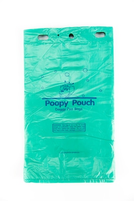 Poopy Pouch .75 Gallon Plastic Pet Waste Header Bags, Green, 12 Packs/Case (PP-H-200)