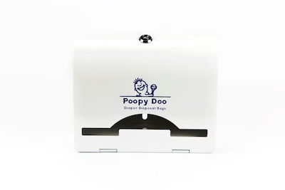 Poopy Doo Diaper Disposal Large Trash Bag Dispenser (PD-DSP-04 WH)