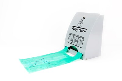 Poopy Pouch Express Pet Waste Bag Dispenser, Beige (PP-EXP-METALLIC)