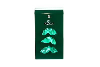 Poopy Pouch Monarch Pet Waste Bag Dispenser,Green, Steel, 600 Bag Capacity (PP-DSP-3R200)