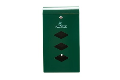 Poopy Pouch Monarch Pet Waste Bag Dispenser,Green, Steel, 600 Bag Capacity (PP-DSP-3R200)