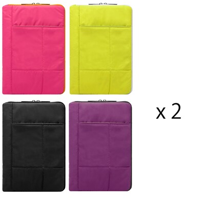 Vangoddy PT_000001146_P Polyester Sleeve for  12 Tablets, Assorted Colors, 8/Pack