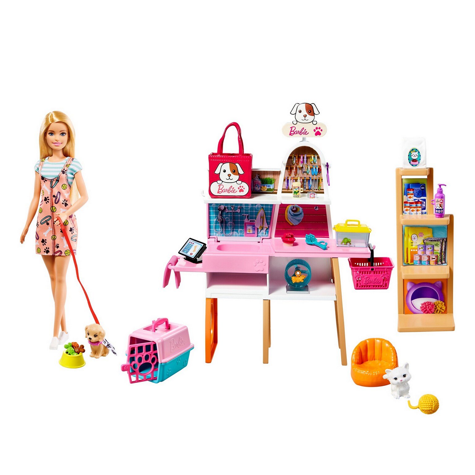 Mattel Barbie Doll and Pet Boutique Playset (GRG90)