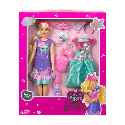 Mattel My First Barbie Doll and Accessories, Blonde (HMM66)