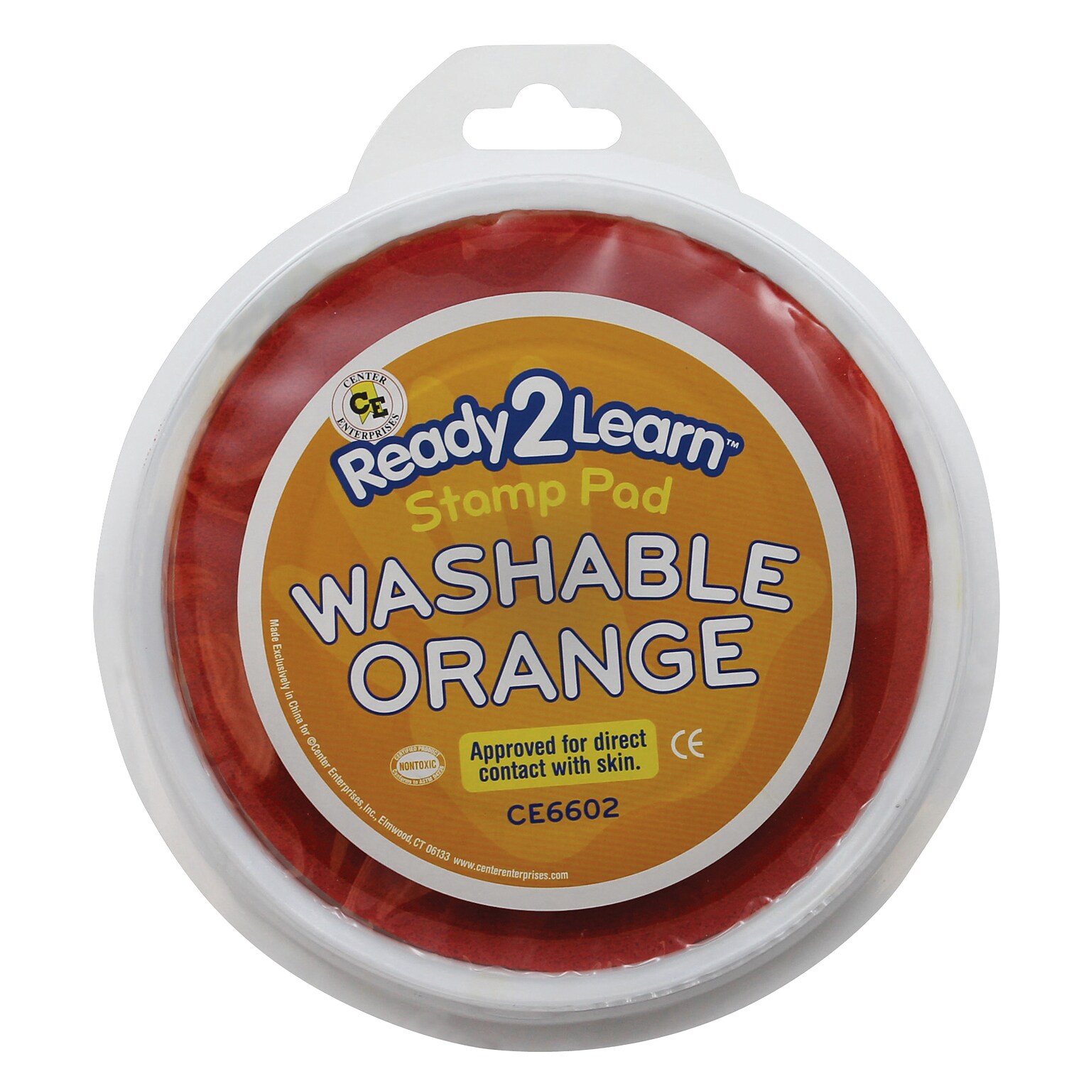 CENTER Jumbo 6 Circular Washable Paint/Ink Pad, Orange (CE-6602)