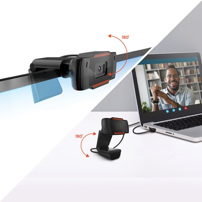 Hypergear HD 1920 x 1080 General Purpose Webcam, 4 Megapixels, Black (HPL15539)