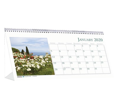 House of Doolittle 2020 Monthly Desktop Tent Calendar 8.5 x 4.5 Earthscapes Garden (HOD309)