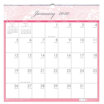 House of Doolittle 2020 Monthly Wall Calendar 12 x 12 Breast Cancer Awareness (HOD3671)