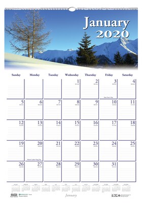 2020 House of Doolittle 12 x 16.5 Wall Calendar, Earthscapes Scenic, Multicolor (HOD378)