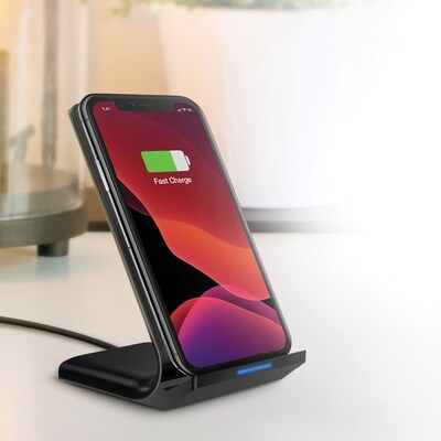 HyperGear 10-Watt Wireless Fast-Charging Stand, Black (14519)