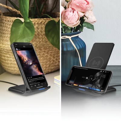 HyperGear 10-Watt Wireless Fast-Charging Stand, Black (14519)