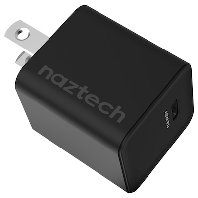 Naztech 20-Watt Power Delivery Mini Fast Wall Charger, Black (15441)