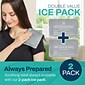 AllSett Health Reusable Soft Gel Packs for Injuries with Velvet-Soft Fleece Fabric, 2-Pack, Gray (ASH0F2PK-GRY)