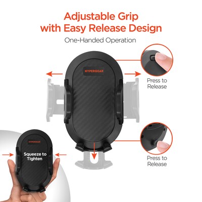 HyperGear 3-in-1 Phone Mount Kit, Black (15289)