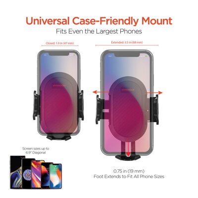HyperGear 3-in-1 Phone Mount Kit, Black (15289)
