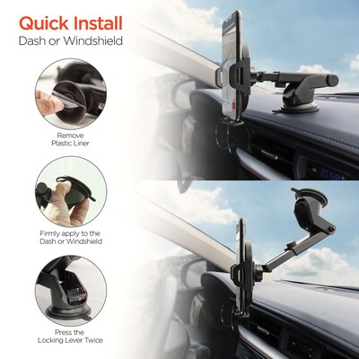 HyperGear 3-in-1 Phone Mount Kit, Black (15289)