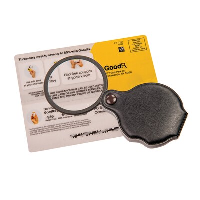 CARSON Slide-open 4x Glass Magnifier with Attached Case, (GN-11)