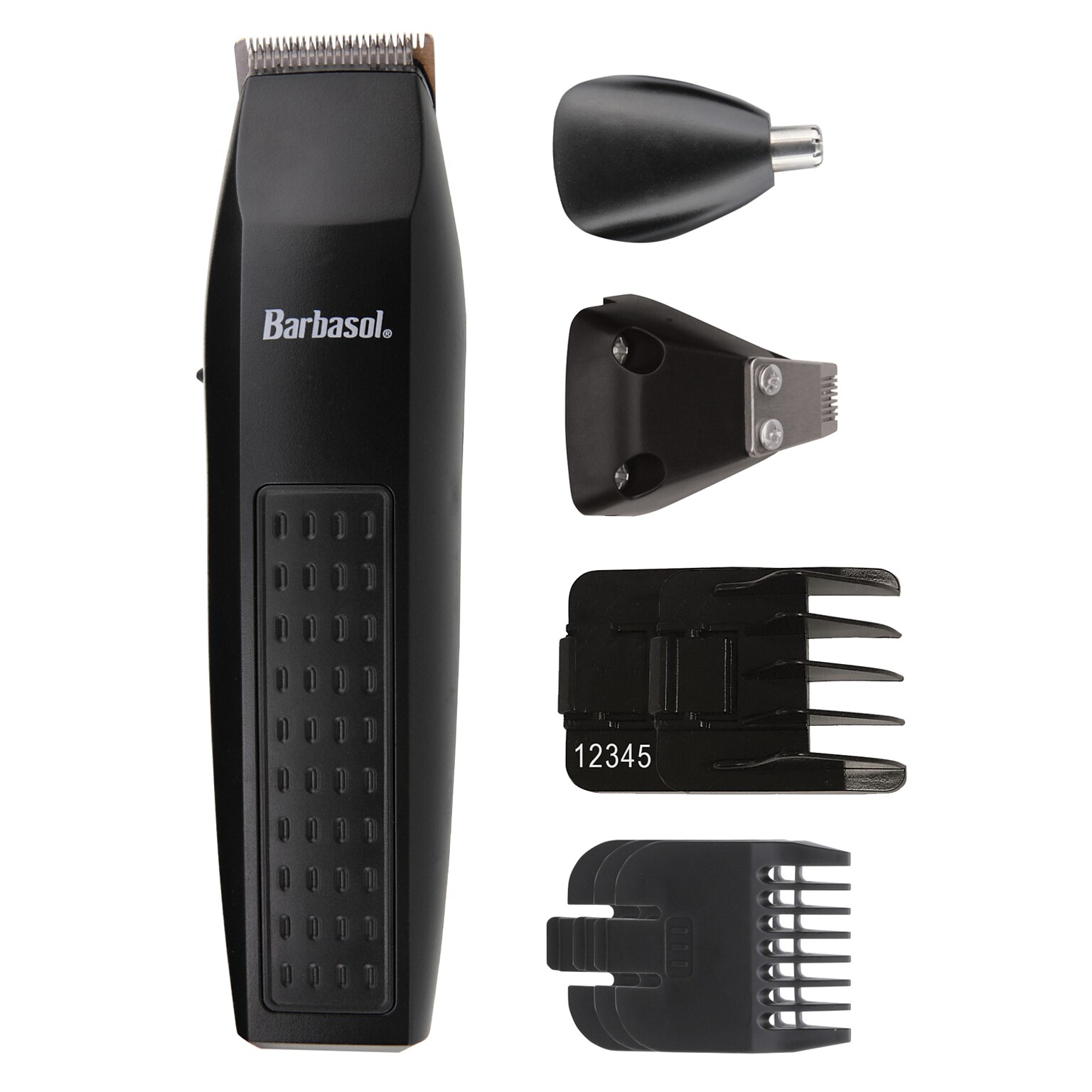 Barbasol 7-Piece All-in-1 Grooming Set, Black (CBT1-4500-BLK)
