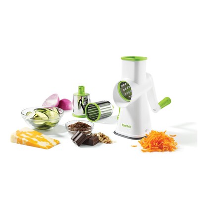 Starfrit Drum Grater with 3 Barrels, White (092930-003-0000)