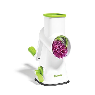 Starfrit Drum Grater with 3 Barrels, White (092930-003-0000)