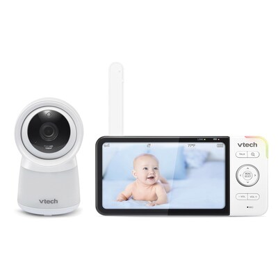 VTech Smart Wi-Fi 1080p Video Baby Monitor System with 5-In. Display, Night-Light & Remote Access, W