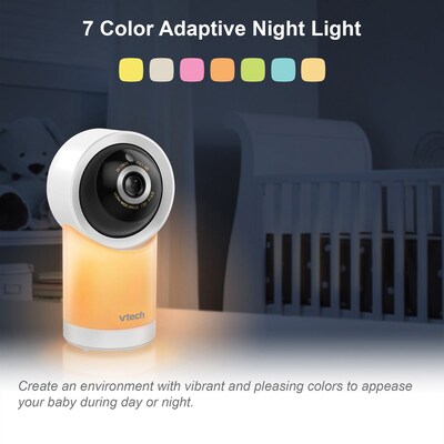 VTech Smart Wi-Fi 1080p 2-Camera 360°-Pan-and-Tilt Video Baby Monitor System, White (RM7766-2HD )