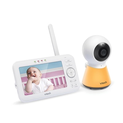 VTech 1080p Video Baby Monitor System with 5-In. Display & Adaptive Night-Light, White (VM5254)