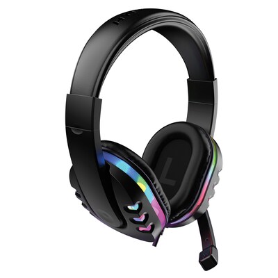 HyperGear SoundRecon RGB LED Gaming Headset, 3.5mm, Black (15537)