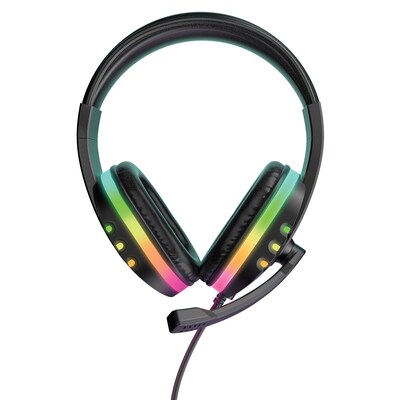 HyperGear SoundRecon RGB LED Gaming Headset, 3.5mm, Black (15537)