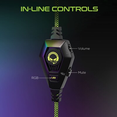 HyperGear SoundRecon RGB LED Professional Gaming Headset, 3.5mm, Black (15596)