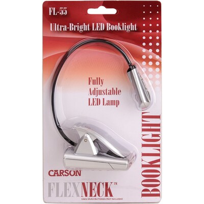 Carson Optical FlexNeck 6" Fully-Adjustable Booklight, Silver (CSNFL55)