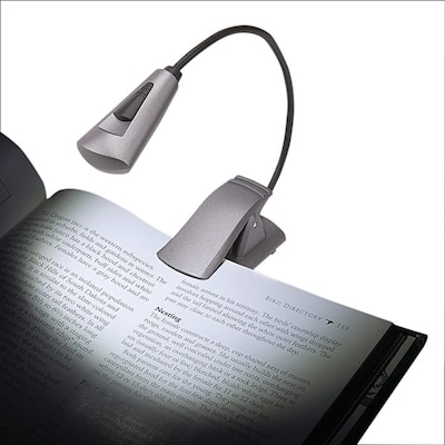 Carson Optical FlexNeck Plus 12.4 in. Fully-Adjustable Booklight, Gray (FL-66)