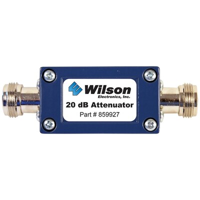 Wilson Electronics 859927 50Ohm Cellular Signal Attenuator with N-Female Connectors (20dB)