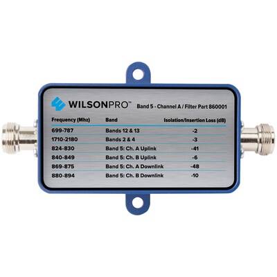 Wilson Electronics 860001 Band-5 Cellular Signal Filter (Channel A, F-Female Connector)