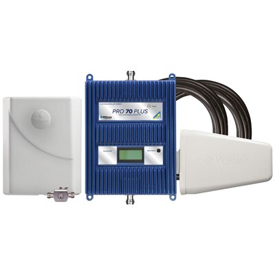 Wilson Electronics Pro70 Pls Comrcl-Grde Cell Sgnl-Bster Kit/4G Drectnal Otdr & 4G Wall-Mnt Indr Panel Antna 50O (WSNP463127)