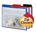 Smead Project Organizer with Zip Pouch, 1/3- Cut Tab, Letter Size, Assorted Colors, 3 per Pack (8961