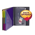 Smead 24-Pocket Poly Project Organizer with Multicolor Dividers, Gray (89206)