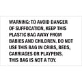 Tape Logic® Tape Logic® Labels, Warning: To Avoid Danger..., 3 x 5, Black/White, 500/Roll (DL145