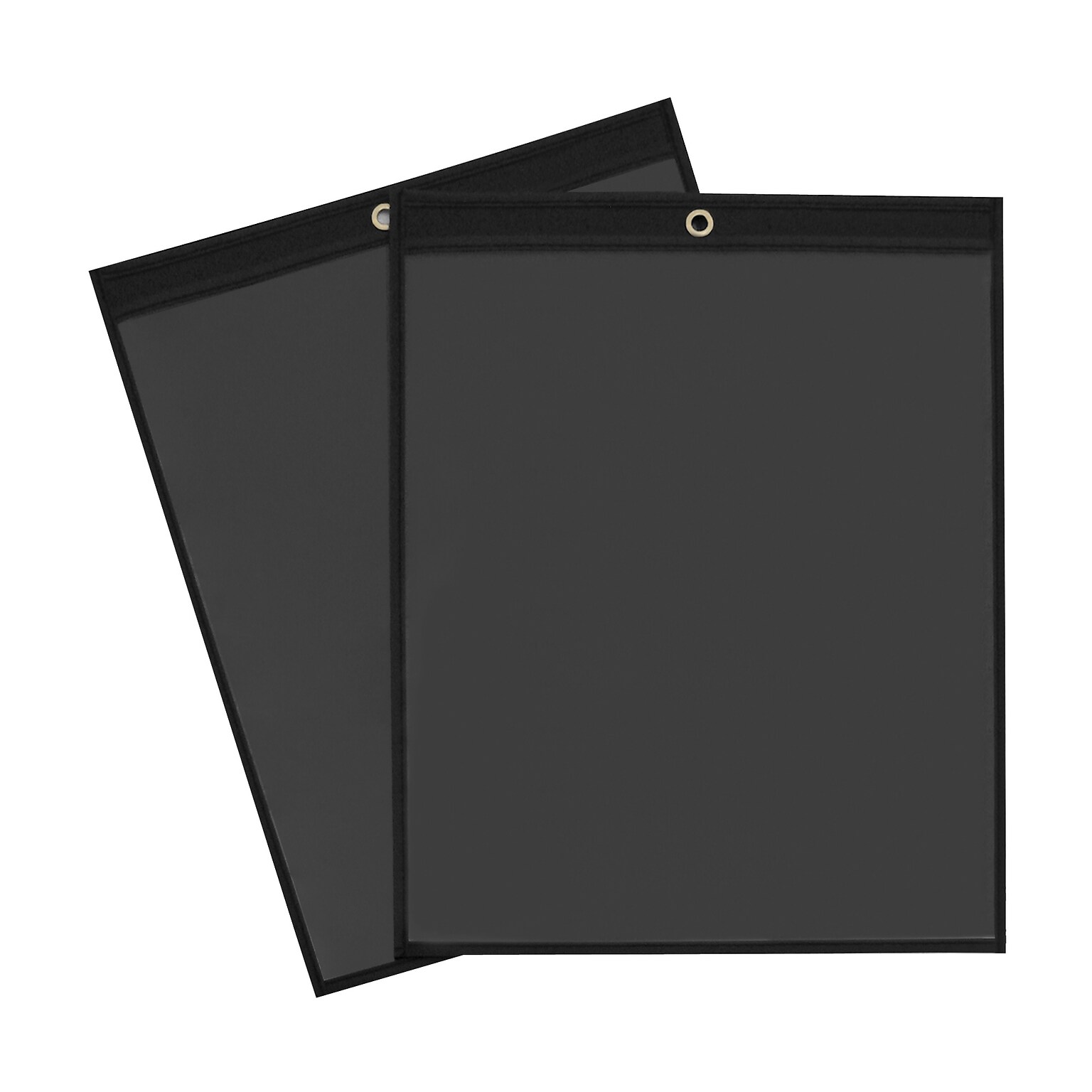 Partners Brand Solid Back Job Ticket Holders, 8 1/2 x 11, Black, 25/Case (JTH119)