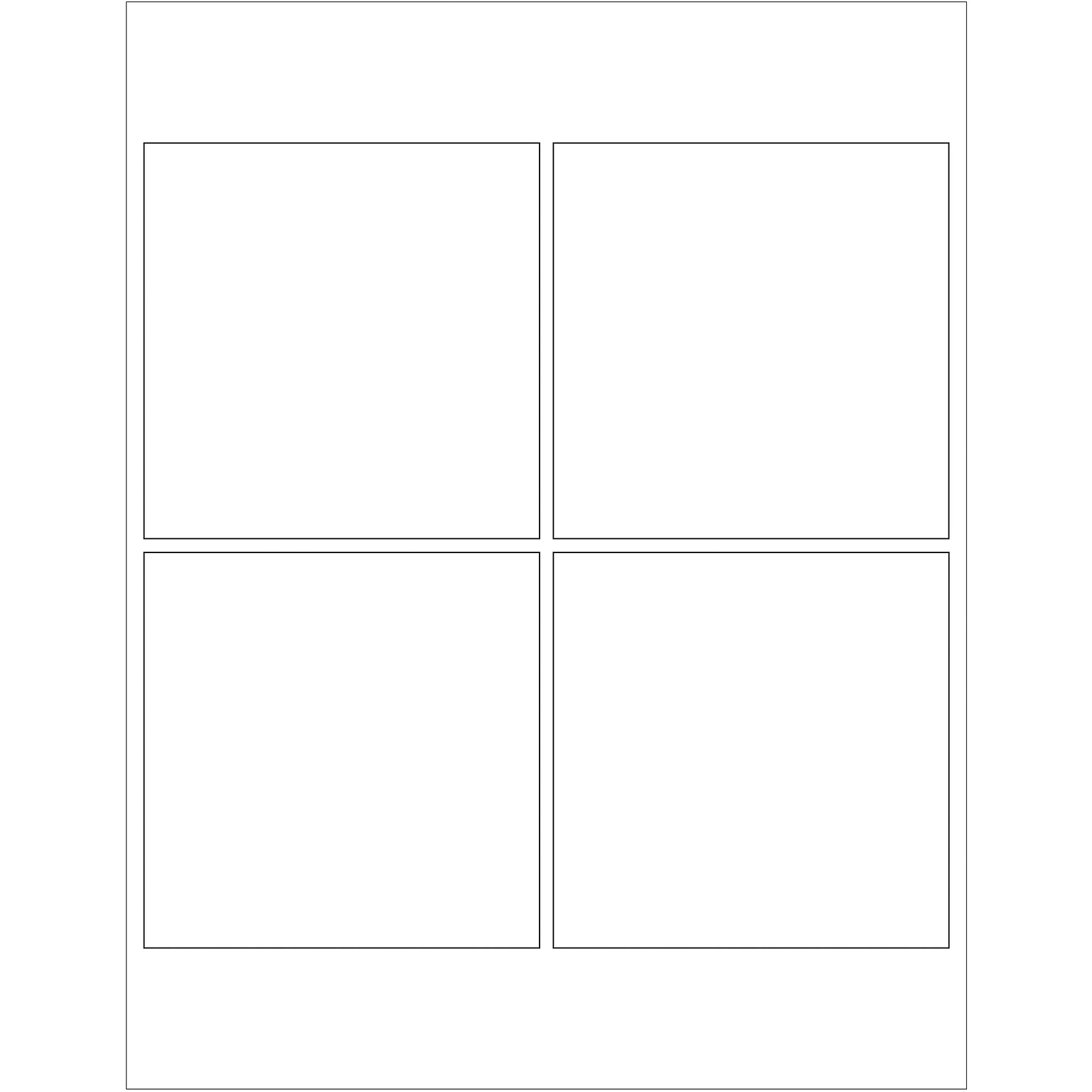 Tape Logic Rectangular Laser Labels, 4 x 4, White, 400/Case (LL128)