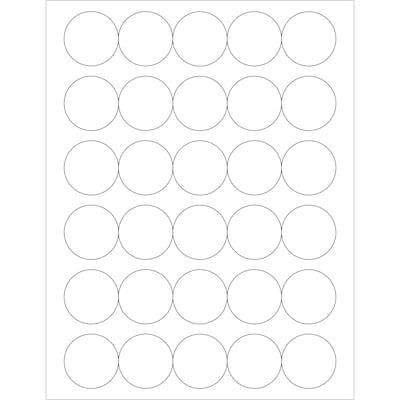 Tape Logic® Circle Laser Labels, 1 1/2, White, 3000/Case (LL143)