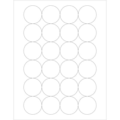 Tape Logic® Circle Laser Labels, 1 2/3, White, 2400/Case (LL149)