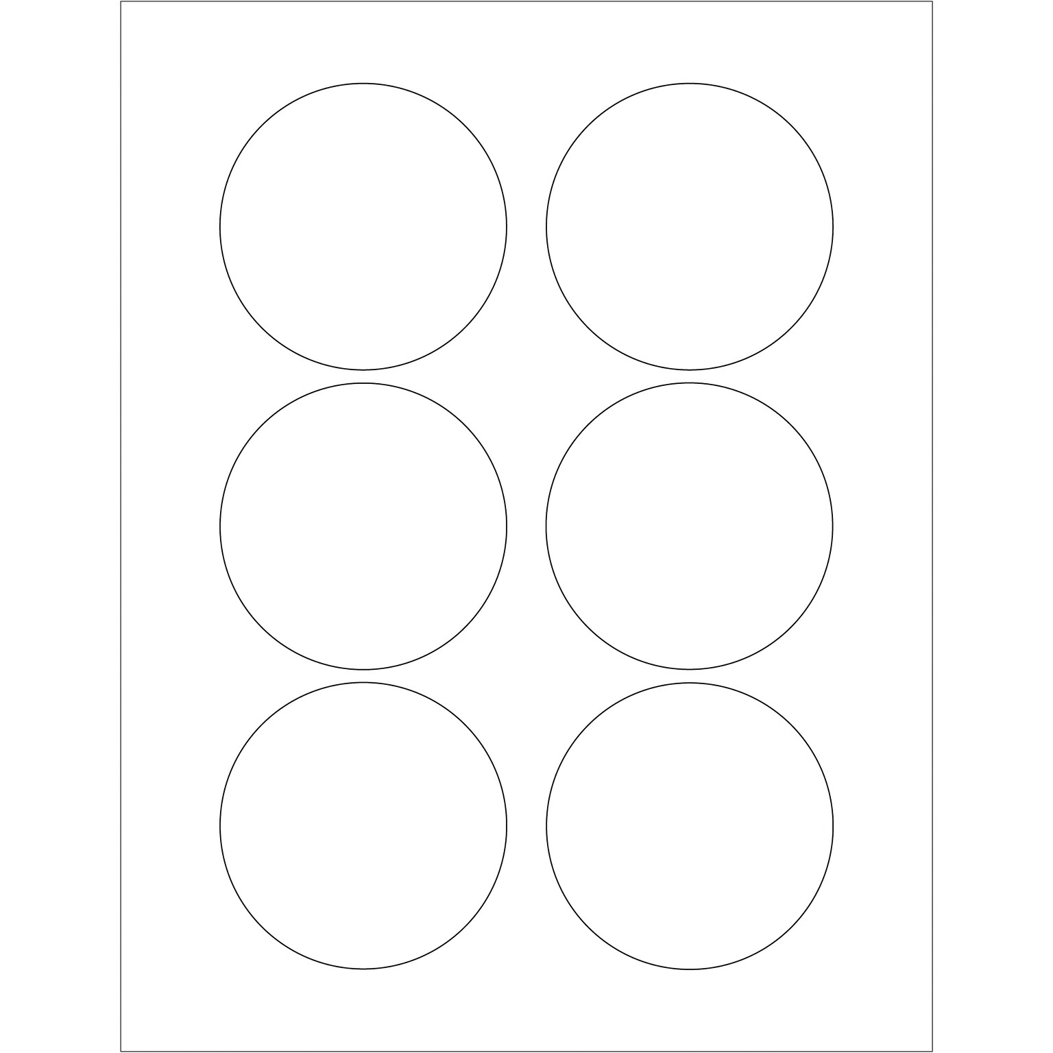 Tape Logic® Circle Laser Labels, 3, White, 600/Case (LL150)